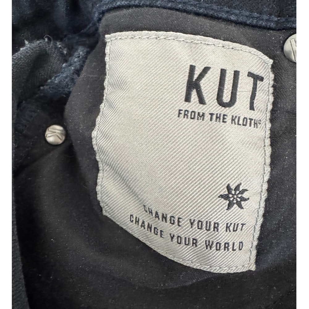 Kut From The Kloth Ana High Rise Fab Ab Flare Jeans Ambitious Dark Indigo Size 2 - Picture 8 of 14